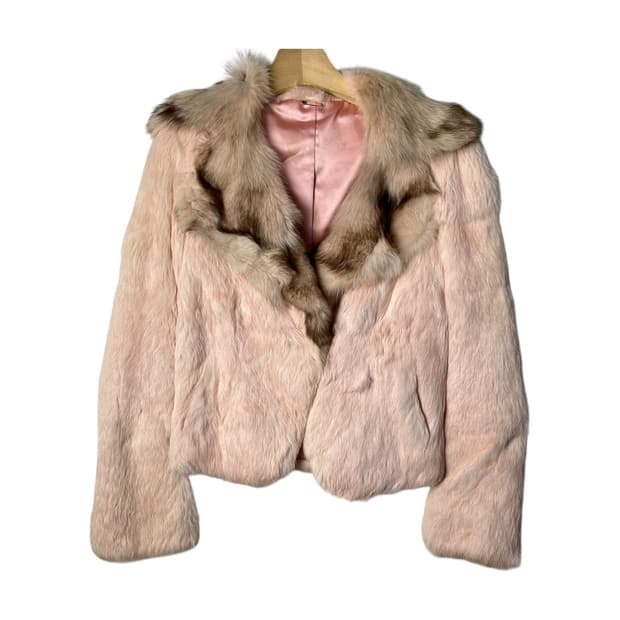 [VTG] 래빗 & 폭스 핑크 퍼자켓