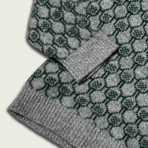 베네통 셔틀랜드 울 패턴 니트