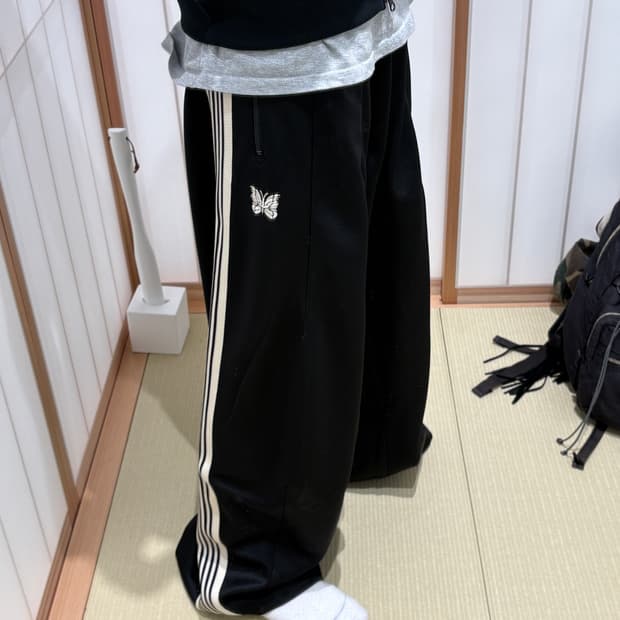 X STUDIOUS HD track pant poly  와이드팬츠
