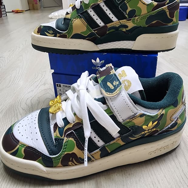 아디다스 x 베이프 포럼 84 로우 그린 카모