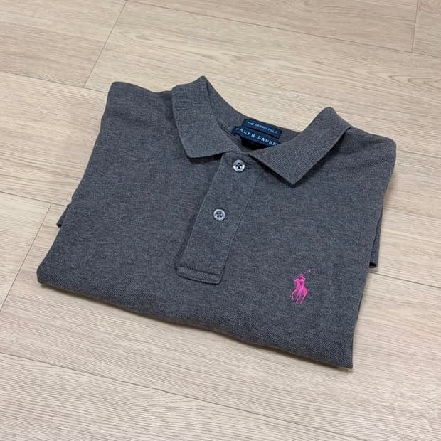 폴로 랄프로렌 스키니 카라 반팔티 그레이 M