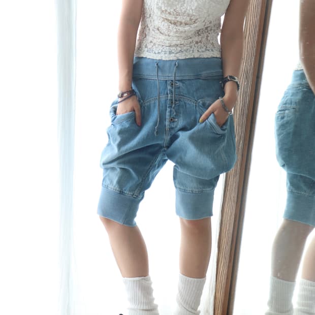 [Kapital] Denim Sarouel Capri Pants