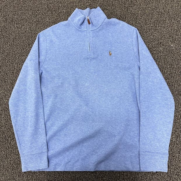 POLO 폴로 랄프로렌 반집업 니트 블루 M