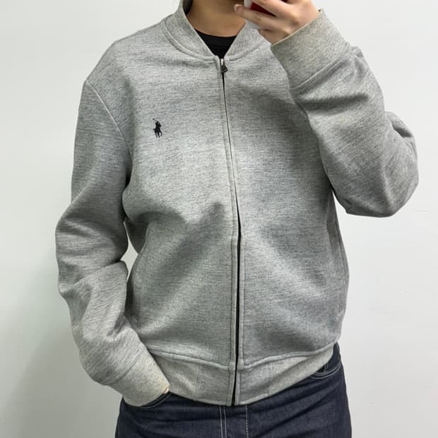 [L] 폴로 그레이 집업 자켓