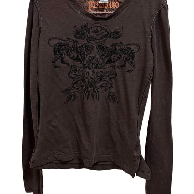 y2k 펑크 빈티지 에스닉 롱슬리브 티셔츠