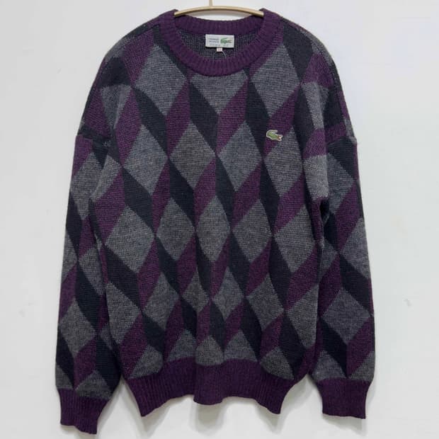 서광 라코스테 아가일 울 니트