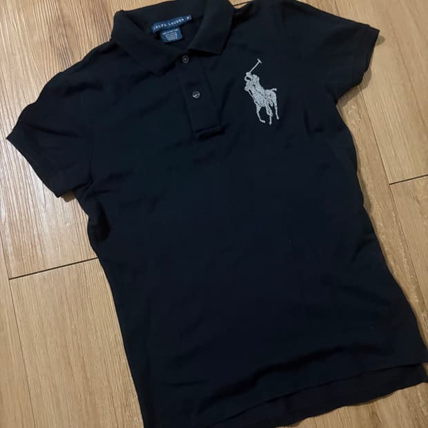 폴로 빅포니 큐빅 비즈 카라티 블랙