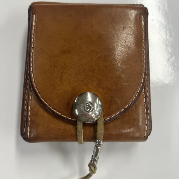 goros 고로스 새들레더 이글콘초 신형 라이트브라운 반지갑