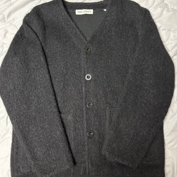 ( 최상 상태 46 ) 아워레가시 가디건 모헤어 블랙