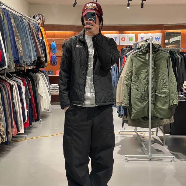 노스페이스 누빔 경량 점퍼