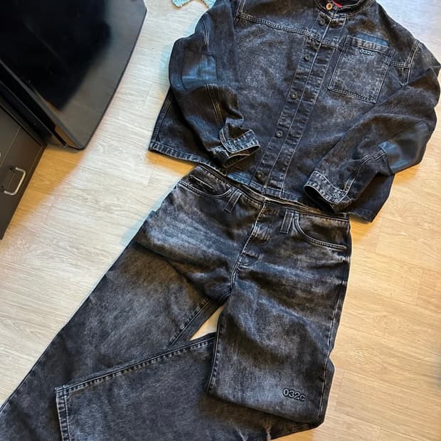 032c 흑청 카라리스 데님 셋업