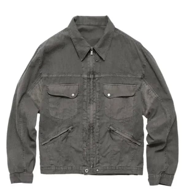 [3] 폴리테루 히코리 집 트러커 스트라이프 그레이