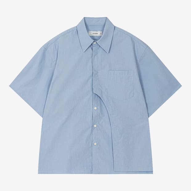 [2] 웨이비니스 h라인 하프 셔츠_페일 블루