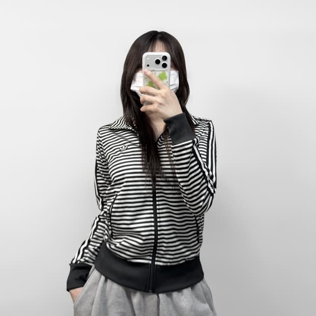 아디다스 파이어버드 스트라이프 트랙탑 져지