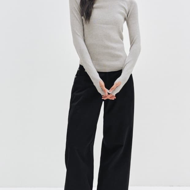 데케트 우먼 시그니처 로우라이즈 와이드 진스 데님