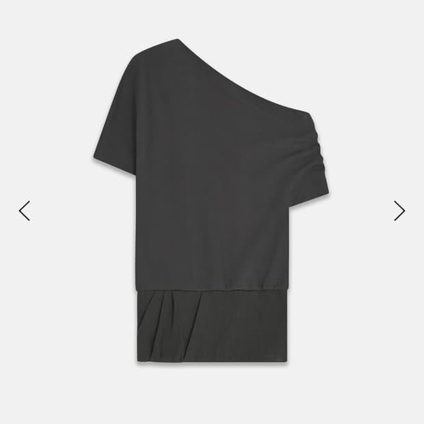 FOLDED DRAPING SWEATSHIRT CHARCOAL