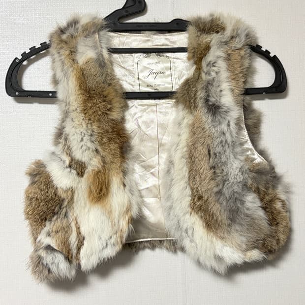 레빗 퍼조끼 퍼베스트 오리엔탈 빈티지 파우닝