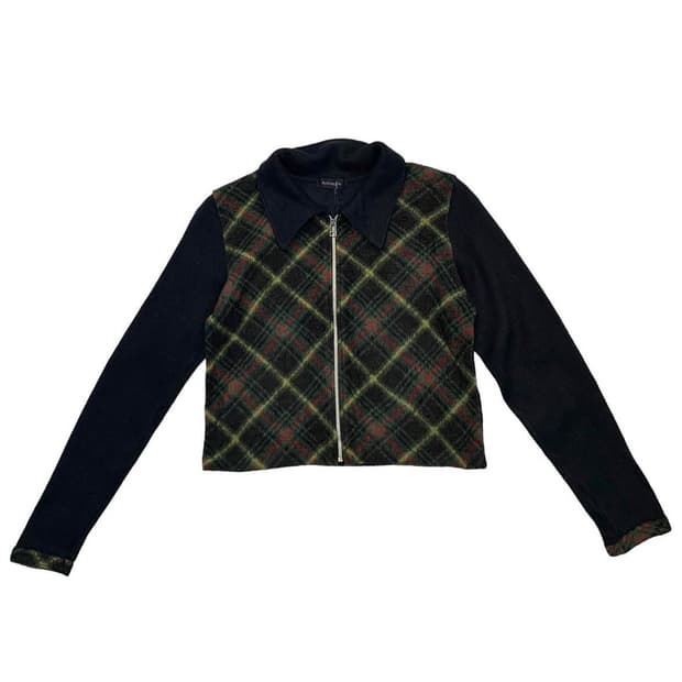 Black Knit Zip-up