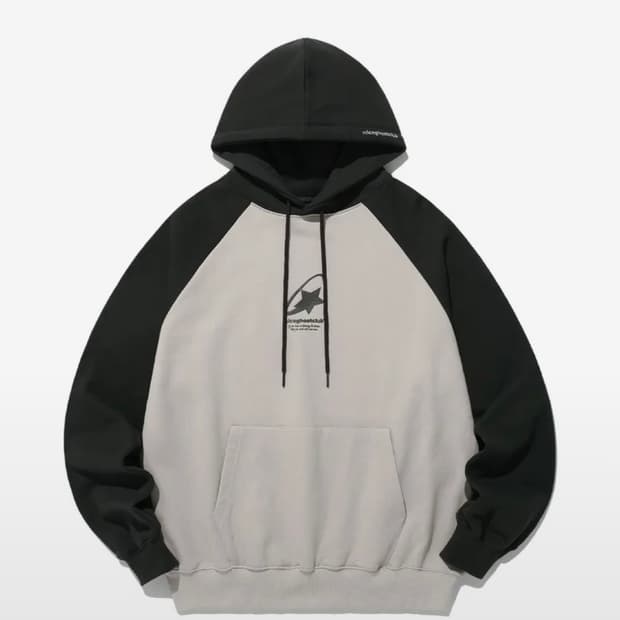 나이스고스트클럽  슈팅스타 로고 베이지 기모x