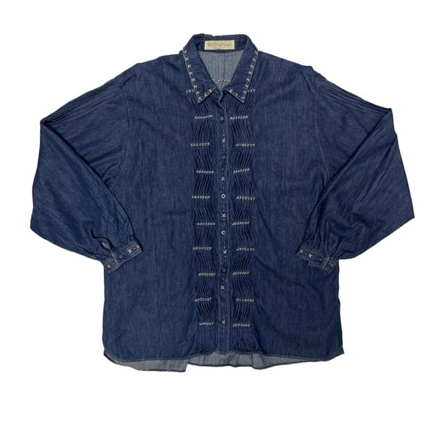 Stitch denim shirt