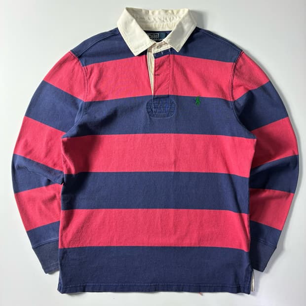 Polo  폴로 랄프로렌 자수 스트라이프 럭비티셔츠 