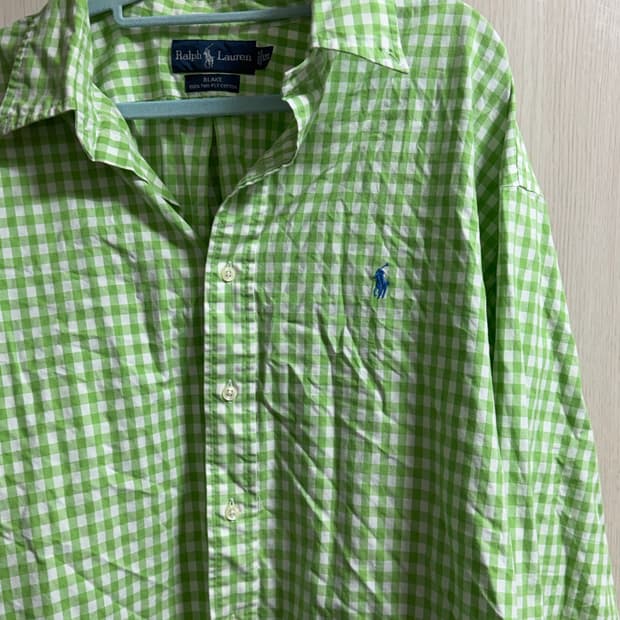 폴로 랄프로렌 그린체크 XXL