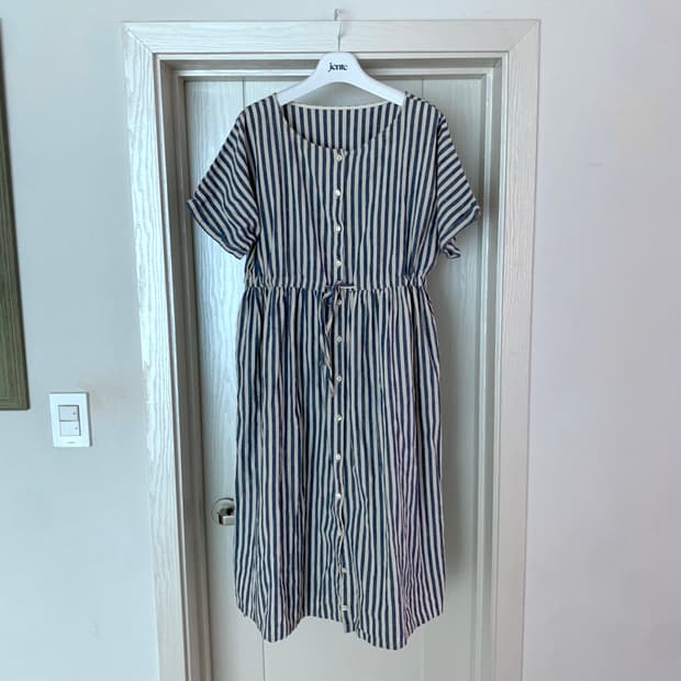 네스트 로브 코튼 린넨 반팔 원피스 nest robe