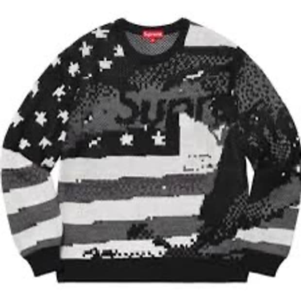 슈프림 디지털 플래그 니트 m