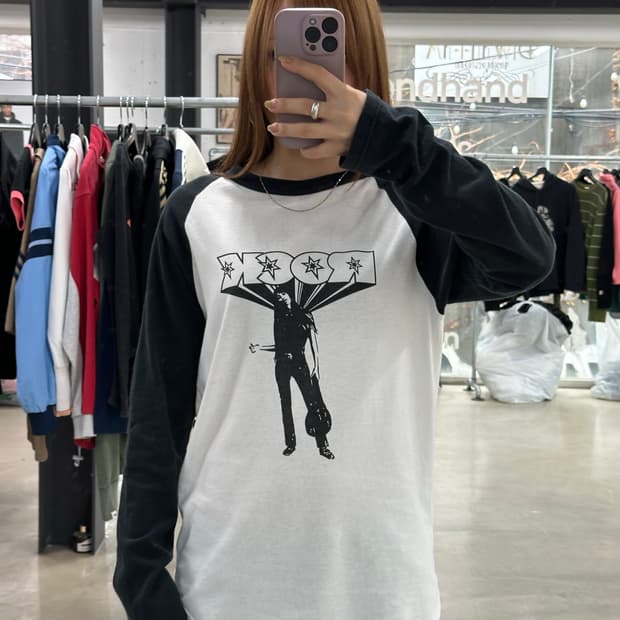 히스테릭글래머 90s 히스걸 락 래글런 롱슬리브