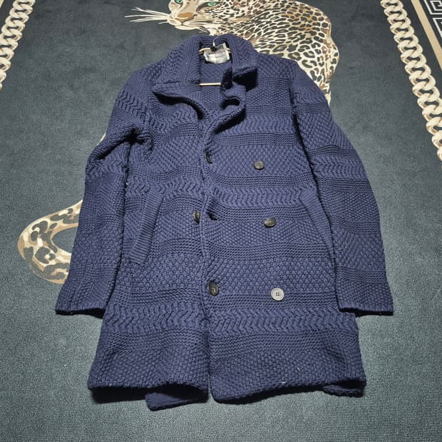 (별그대 도민준 착용)솔리드옴므 13F/W 더블 브레스티드 니트 코트 L