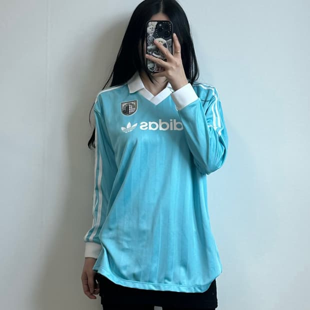 아디다스 풋볼 라이트 아쿠아 롱슬리브 티셔츠