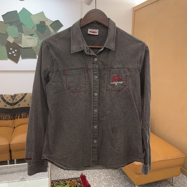 푸부 빈티지 올드스쿨 데님 청셔츠 90 C06251