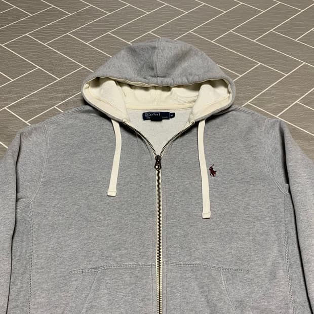 폴로 그레이 후드집업