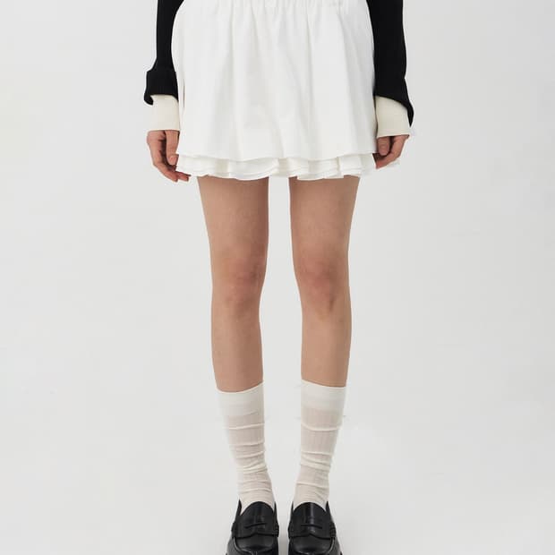 ๊ทธ๋ก๋ธ ํ์ดํธ ํ๋ ์ด์ค์ปคํธ GROVE VINE FLARE SKIRT