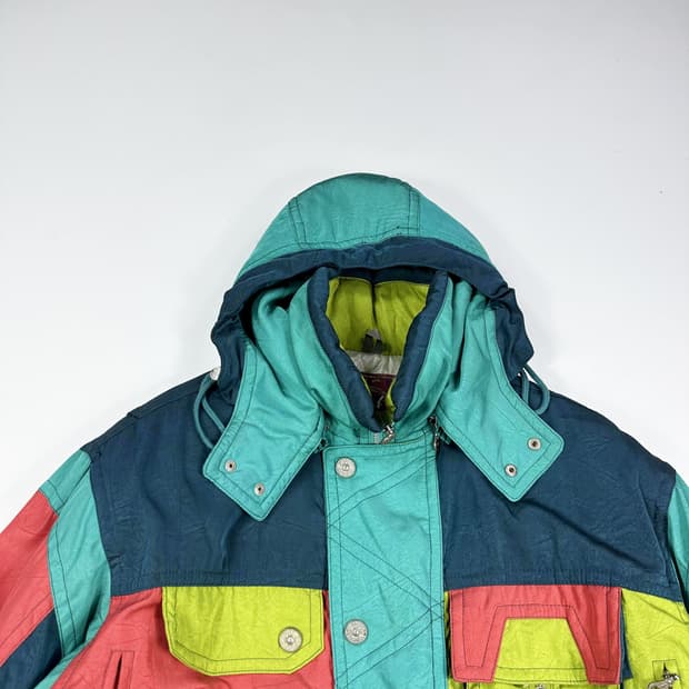 미즈노 재팬 레트로 배색 스키점퍼 자켓 (XXXL)