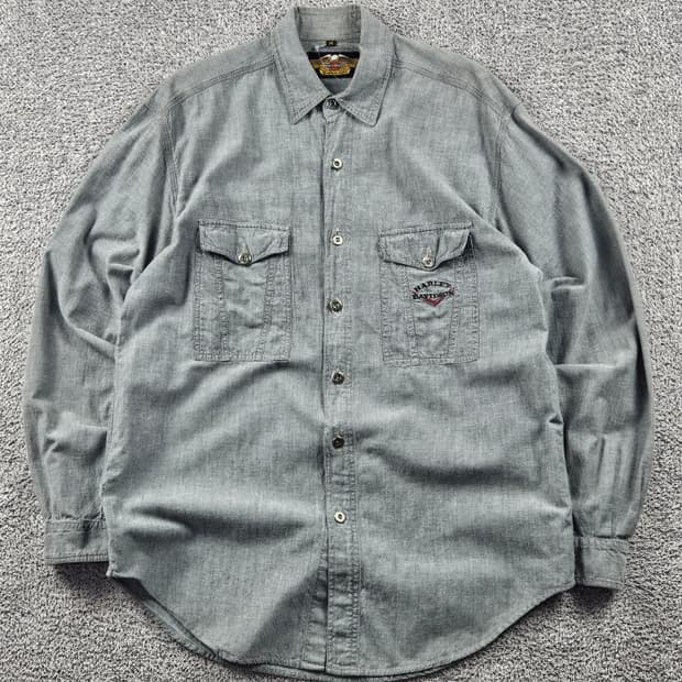 할리데이비슨 자수로고 포켓 바이커 셔츠 ( M ) / 8042