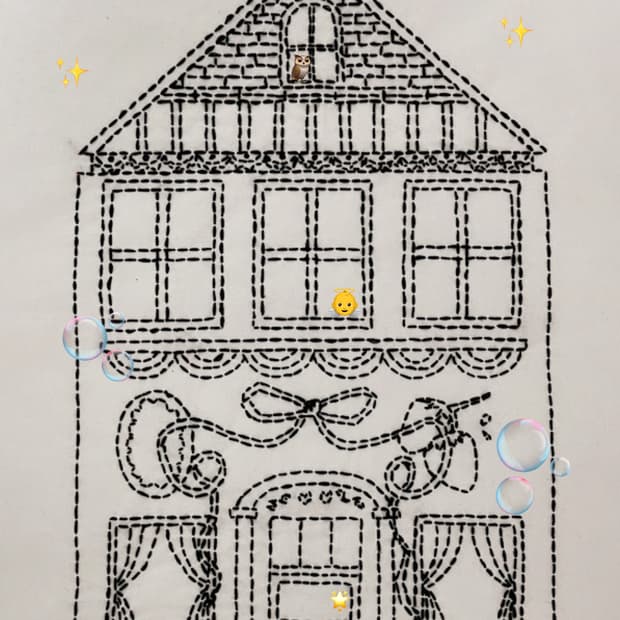 HOLY's house fabric poster_black