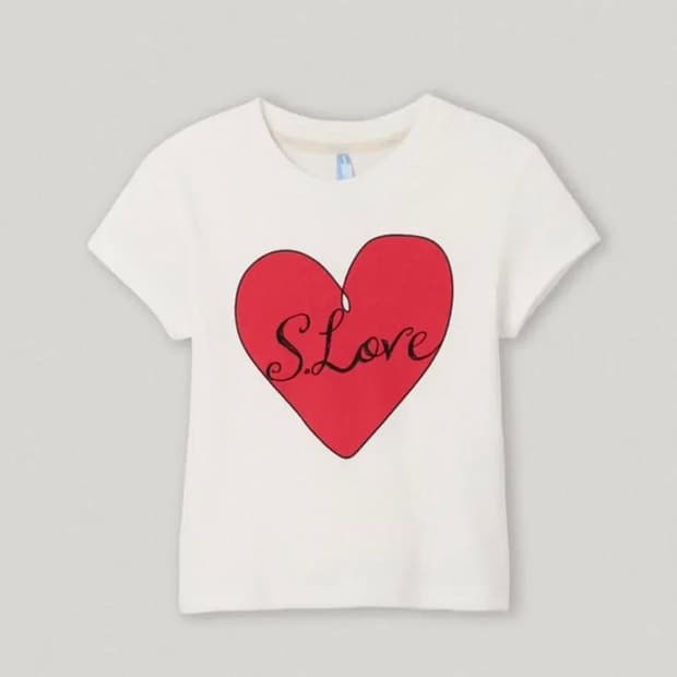 스무드무드 s.love tee 아이보리