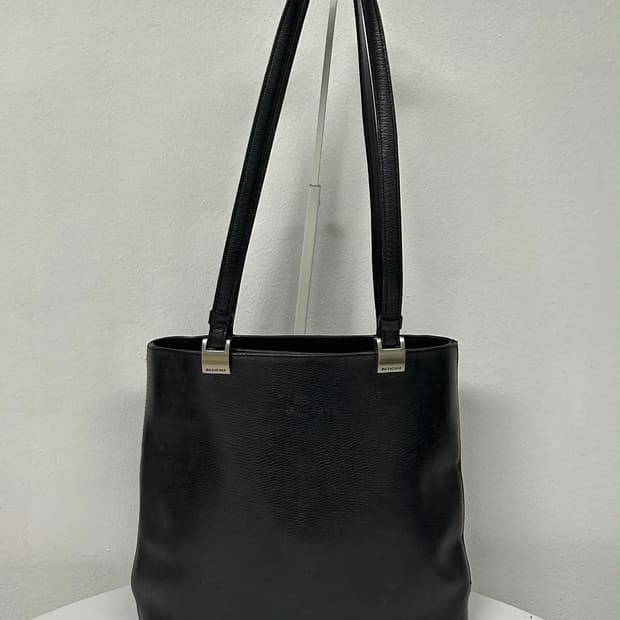 발렌시아가 은장 숄더 토트백