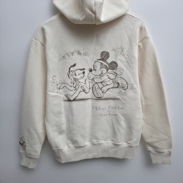 [M] 새상품 디즈니 미키마우스 아이보리 후드티