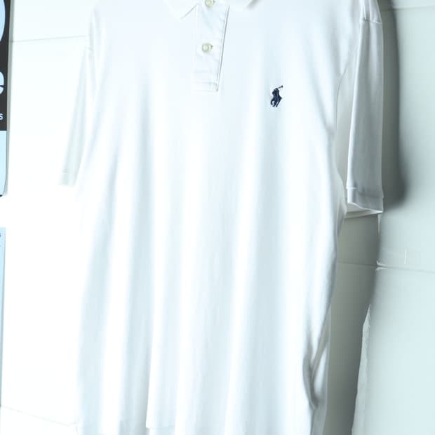(L-XL) 폴로 랄프로렌 반팔 카라 티셔츠 USA 흰색-H34040