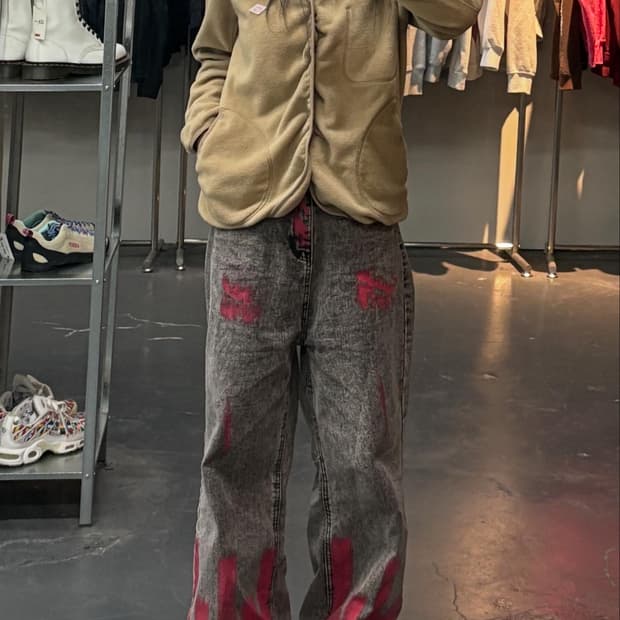 단톤 브라운 버튼 플리스 자켓 A3436