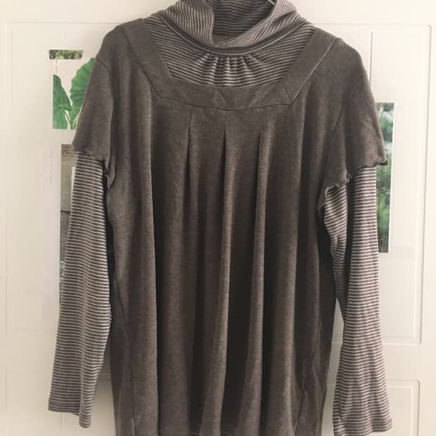 빈티지 하구미 레이어드 티셔츠 아오이유우 