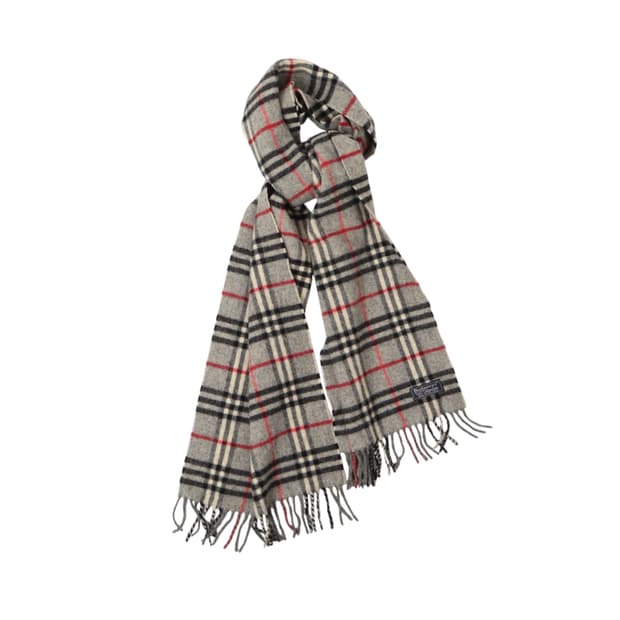 버버리 그레이 노바체크 램스울 머플러