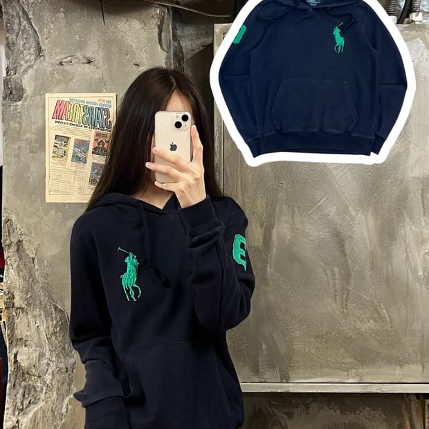 폴로 랄프로렌 후드티 네이비 S #csz438