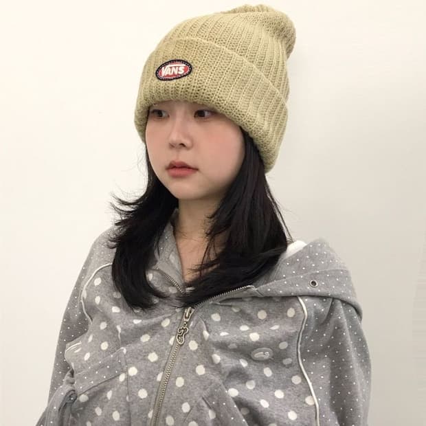 Vans Beige Logo Beanie