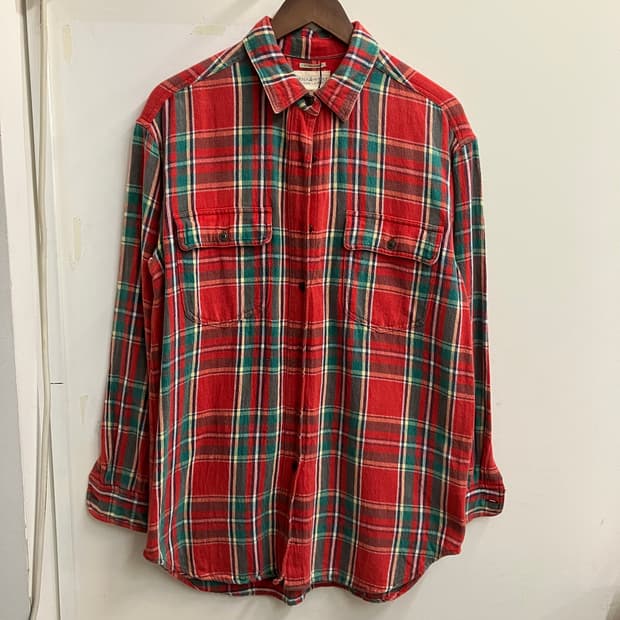 N141 폴로 데님앤서플라이 체크셔츠 빅셔츠