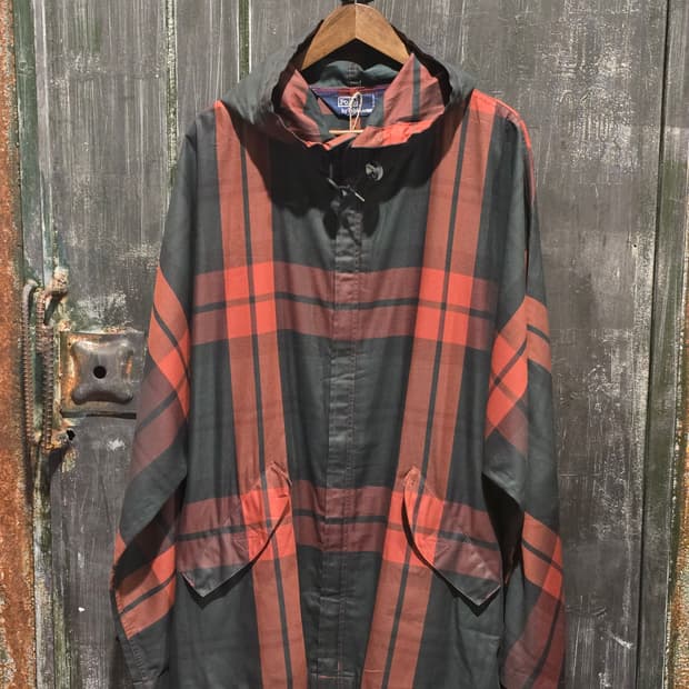90s Polo RalphLauren Plaid Hooded Jacket