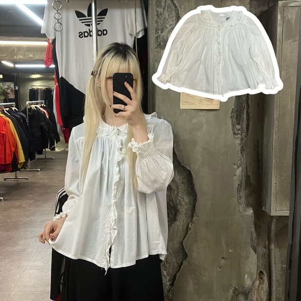 빈티지 레이스 블라우스 화이트 #csz2124