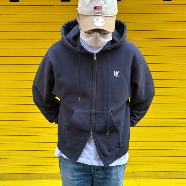 우알롱 2way 후드집업 네이비 M